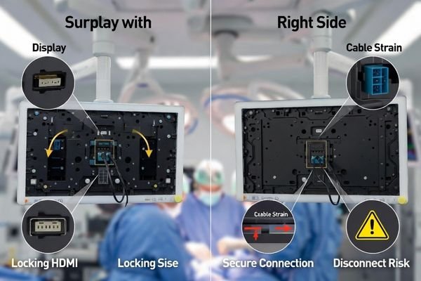 Locking vs standard HDMI connectors in OR setups