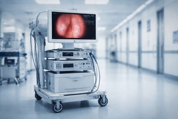 Mobile MIS cart with medical display and endoscopy equipment for flexible clinical deployment