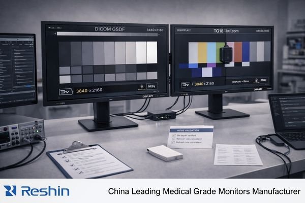 Multi-stream transport dual screen imaging workstation considerations and validation