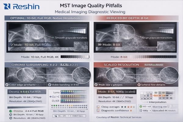 MST image quality pitfalls medical imaging grayscale sharpness diagnostic viewing
