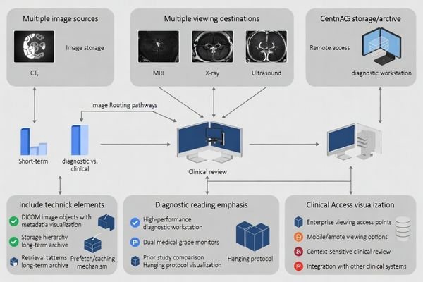 PACS image objects storage retrieval visualization diagnostic reading clinical review