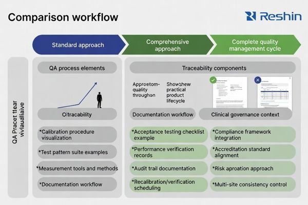 Calibration and QA traceability: acceptance records and governance support