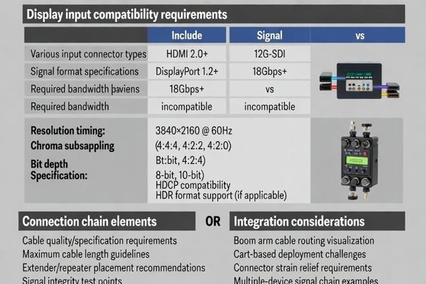 4K60 signal format compatibility with medical display inputs and stable timing support