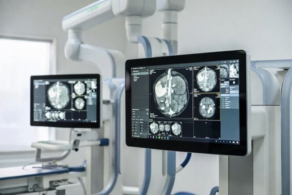 Medical-grade display monitor integrated into a medical imaging equipment environment for OEM and diagnostic system applications