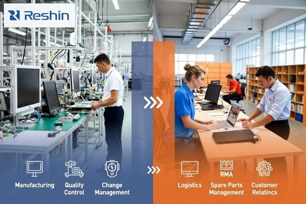 Modern medical monitor sourcing decision comparing manufacturer ownership versus brand delivery and service accountability