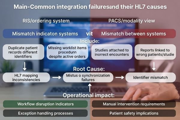Common HL7 integration failures such as duplicates, missing worklists, and mismatched encounters