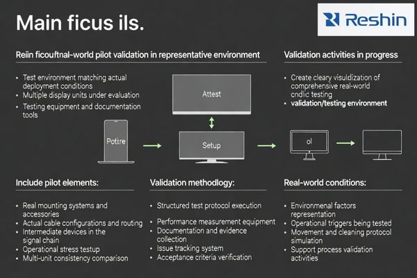 Real-environment pilot validation of OEM medical display manufacturer performance and support readiness