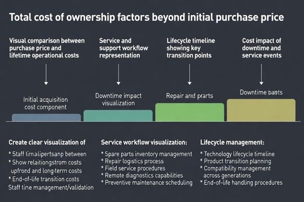 Medical display service workflow showing parts availability, repair turnaround, and lifecycle planning
