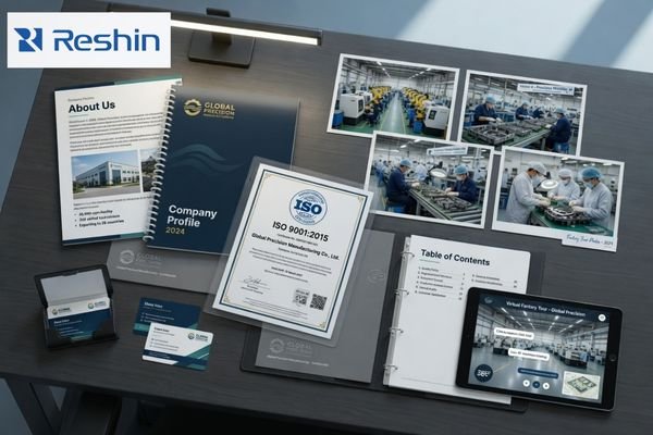 A company profile, factory overview, and quality certificate package prepared for buyer review