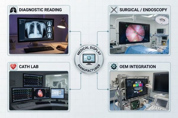 medical display configurations matched to diagnostic reading surgical endoscopy cath lab and OEM integration applications