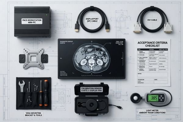 Preparation before diagnostic display sample testing