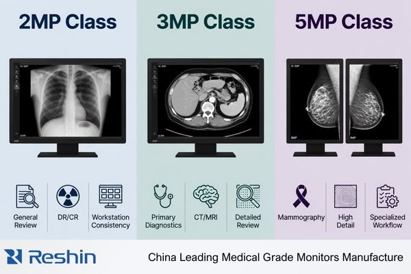 Assigning 2MP 3MP and 5MP diagnostic monitor classes