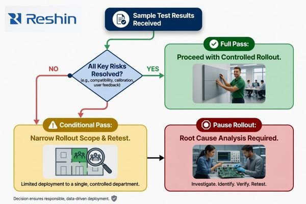 Deciding PACS rollout readiness after sample testing