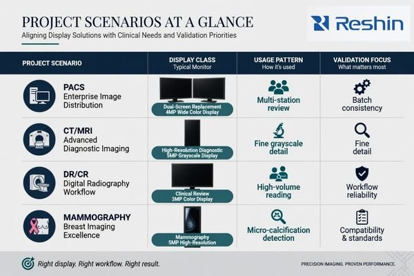 Radiology monitor model mapping table