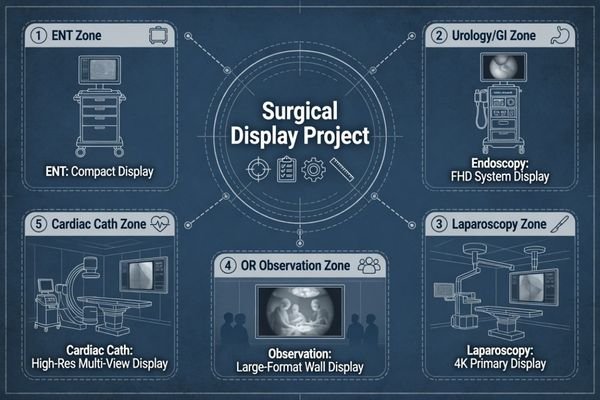 Surgical monitor model mapping for procedure workflows