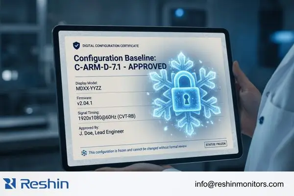 C-Arm display sample acceptance and approved configuration freeze