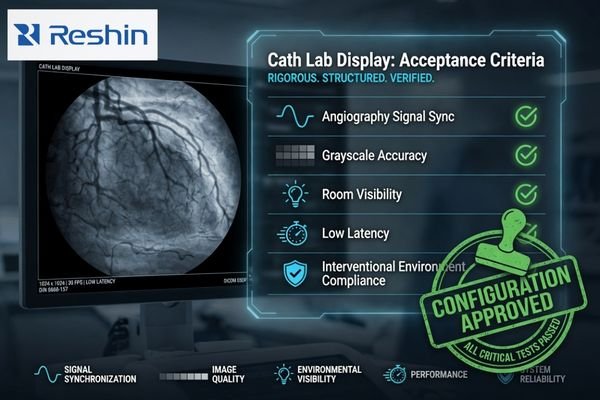 Cath lab display acceptance criteria for angiography projects