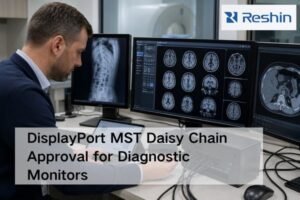 DisplayPort MST and direct GPU output validation for diagnostic monitors at a PACS workstation